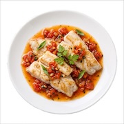 Pomodoro fish fillet with fresh tomato sauce — iDoCatering buffet