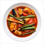 Ikan masak asam pedas with okra and tomato — iDoCatering buffet