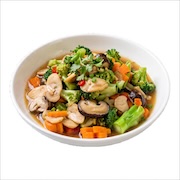 Chinese stir fried broccoli with mushrooms and carrot — iDoCatering buffet
