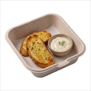 Garlic bread slices with a creamy dip — iDoCatering buffet