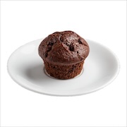 Mini chocolate muffin on a plate — iDoCatering light refreshment