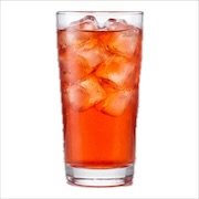 Glass of iced cordial drink with ice cubes — iDoCatering light refreshment