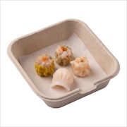 Steamed mixed dim sum siew mai in a kraft box — iDoCatering light refreshment