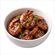 Soy-glazed prawns with toasted garlic and spring onion — iDoCatering buffet
