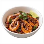 Udang bakar madu, honey-grilled prawns with curry leaves, chilli and a lime wedge — iDoCatering buffet