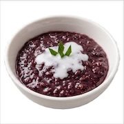 Bubur pulut hitam, black glutinous rice porridge with a coconut cream swirl — iDoCatering buffet