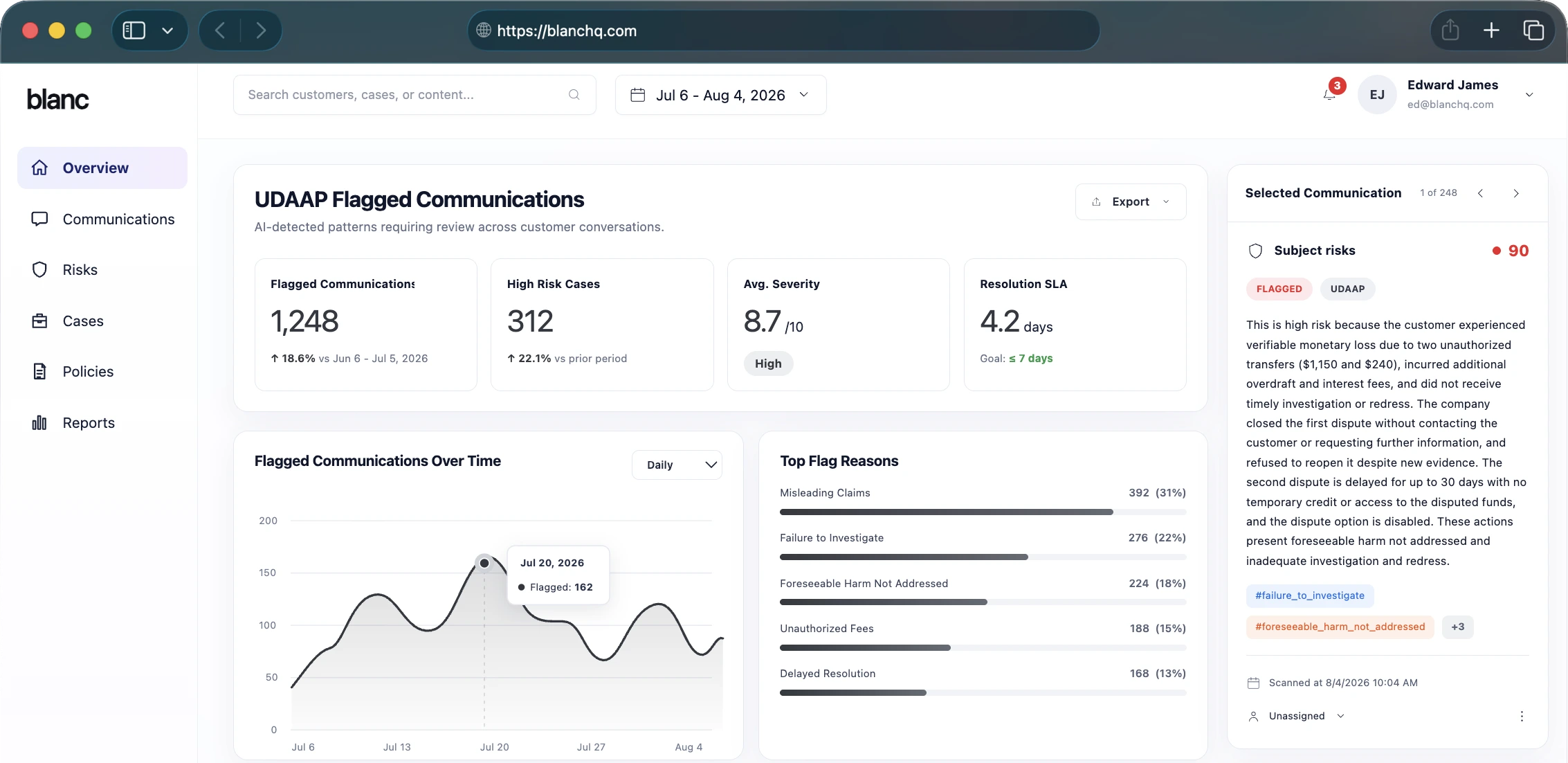 UDAAP, FCA, Communication Compliance, Complaints Monitoring