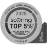 2025 scoring top 5% of all users worldwide badge in silver and black design.