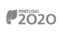 Portugal 2020 logo with stylized arrow and a grid of squares above the text.