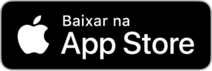 Apple logo and text 'Baixar na App Store' on a black button for app download.