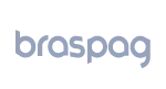 Braspag company logo in gray and white.