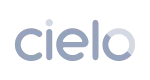 Stylized word 'cielo' in lowercase letters with a grayish gradient color.
