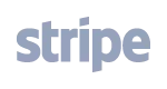 The word 'stripe' in lowercase letters with a gray color and a transparent background.