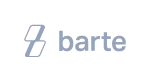 Barte brand logo with a bold letter B and the text 'barte' in lowercase gray font.