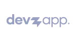 Devzapp grayscale logo for platform integration