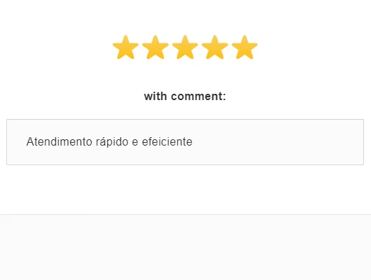 print de um elogio ao suporte da Guru