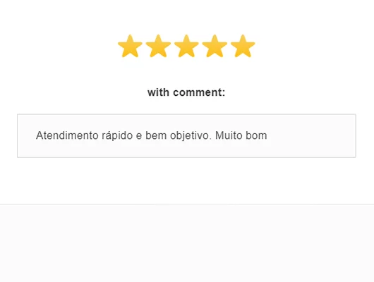 print de um elogio ao suporte da Guru