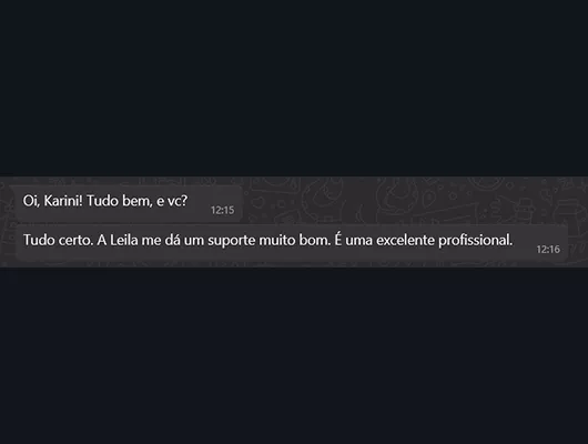 print de um elogio ao suporte da Guru