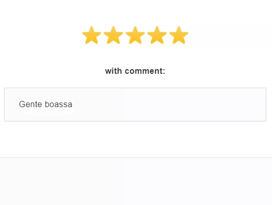 print de um elogio ao suporte da Guru