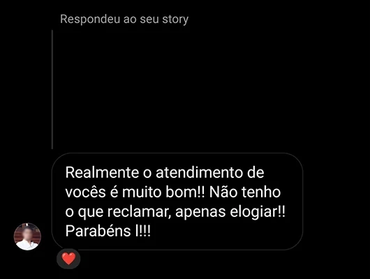 print de um elogio ao suporte da Guru