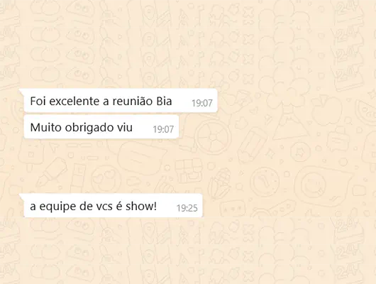 print de um elogio ao suporte da Guru