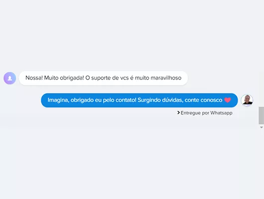 print de um elogio ao suporte da Guru