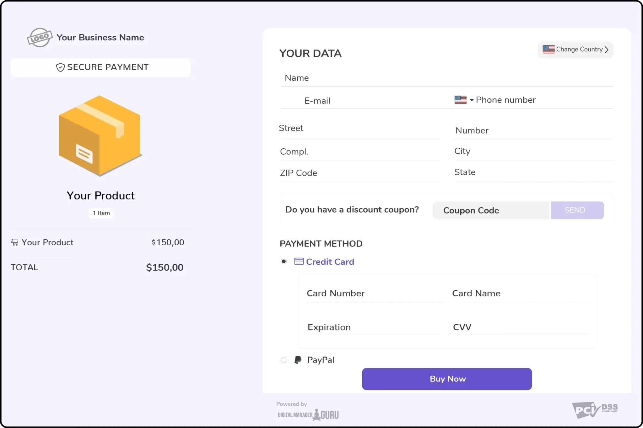 guru's checkout in english