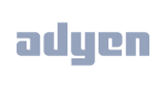 Adyen grayscale logo for platform integration.