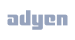 Adyen grayscale logo for platform integration.