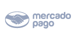 Mercado Pago integration logo in monochrome gray for Digital Manager Guru.