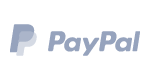 PayPal integration logo in monochrome gray for Digital Manager Guru.