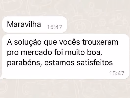 elogio cliente feliz