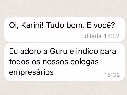 elogio de um cliente feliz