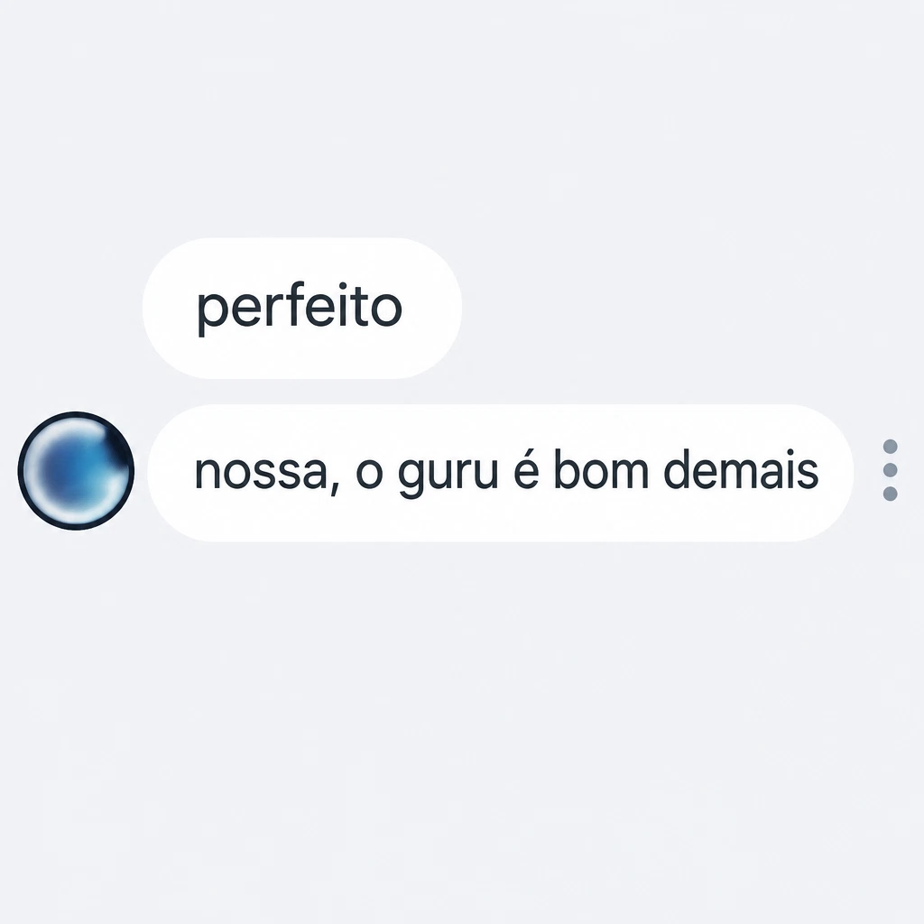 Captura de tela com mensagem de depoimento de cliente satisfeito com a plataforma Digital Manager Guru - [032]