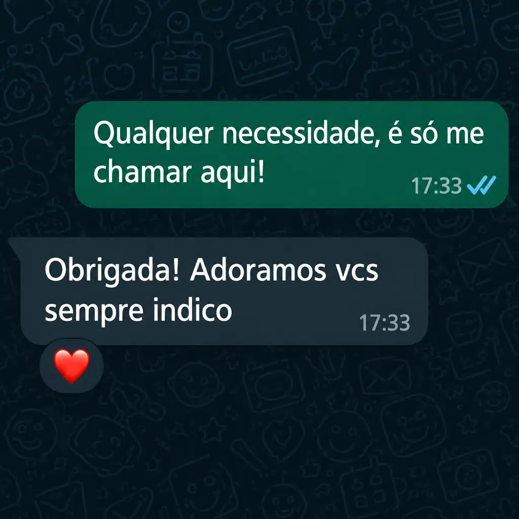 Captura de tela com mensagem de depoimento de cliente satisfeito com a plataforma Digital Manager Guru - [015]