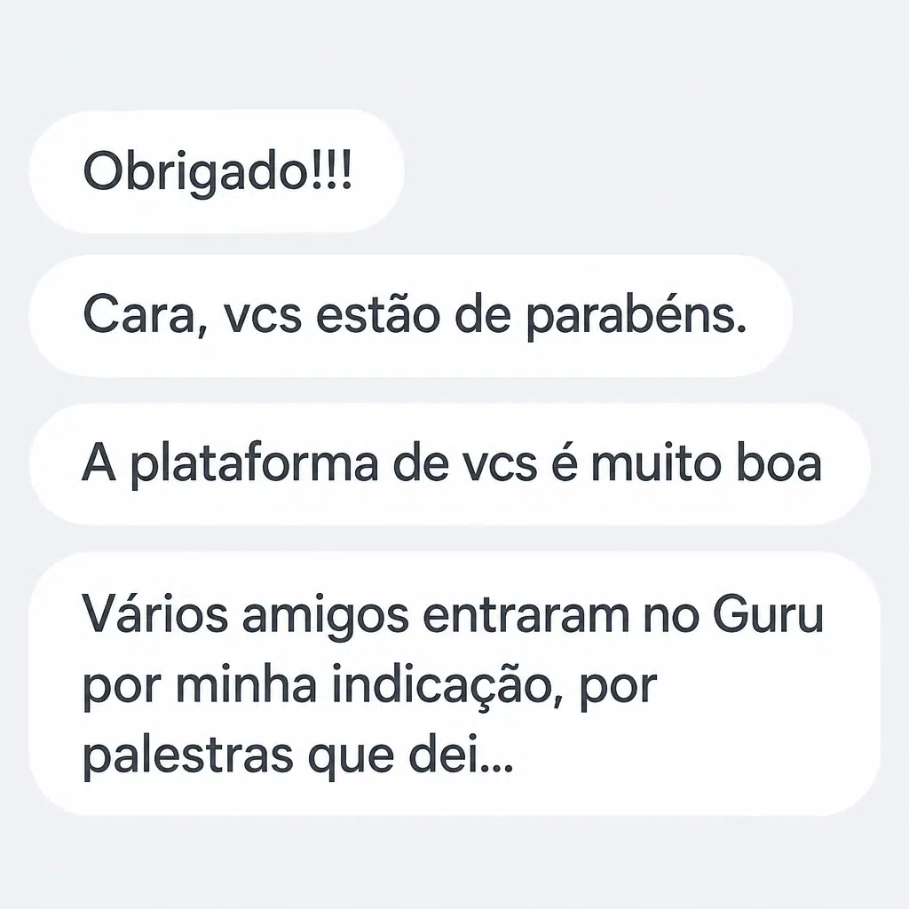 Captura de tela com avaliação positiva de cliente sobre a plataforma de checkout da Digital Manager Guru - [022]