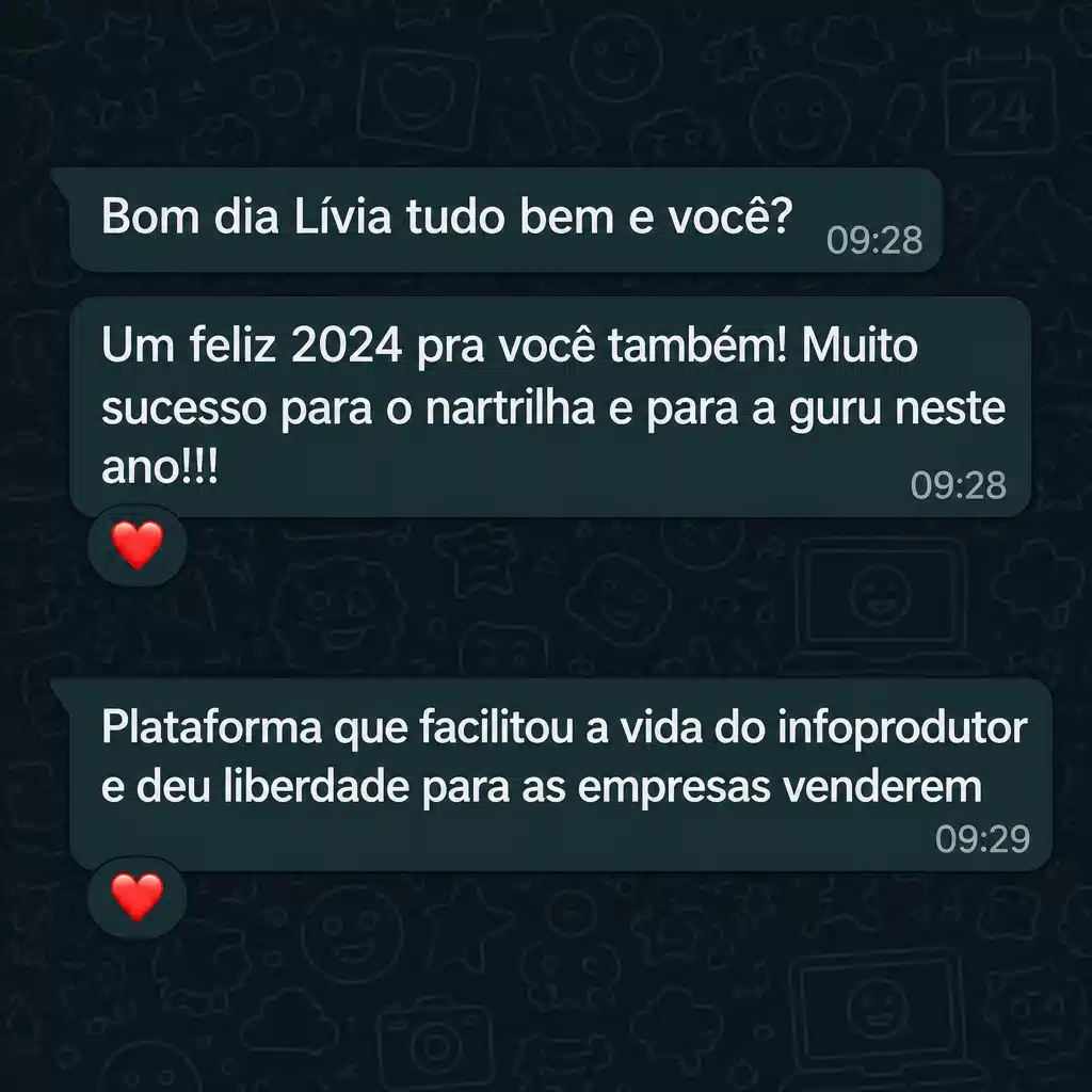 Captura de tela com avaliação positiva de cliente sobre a plataforma de checkout da Digital Manager Guru - [021]