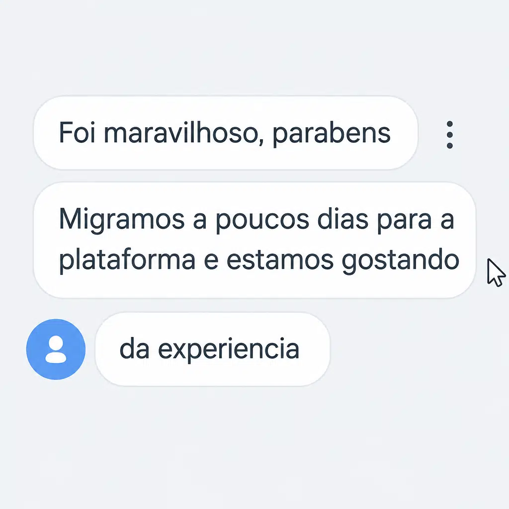 Captura de tela com avaliação positiva de cliente sobre a plataforma de checkout da Digital Manager Guru - [006]