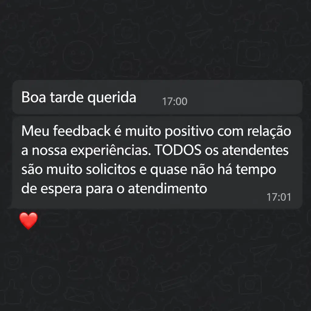 Captura de tela com elogio de cliente ao suporte e atendimento humanizado da Digital Manager Guru - [019]