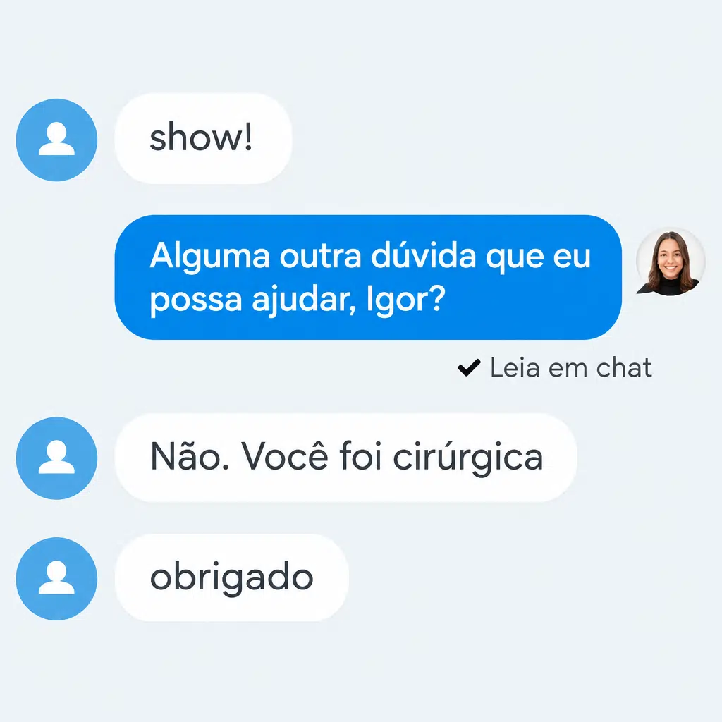 Captura de tela com elogio de cliente ao suporte e atendimento humanizado da Digital Manager Guru - [023]
