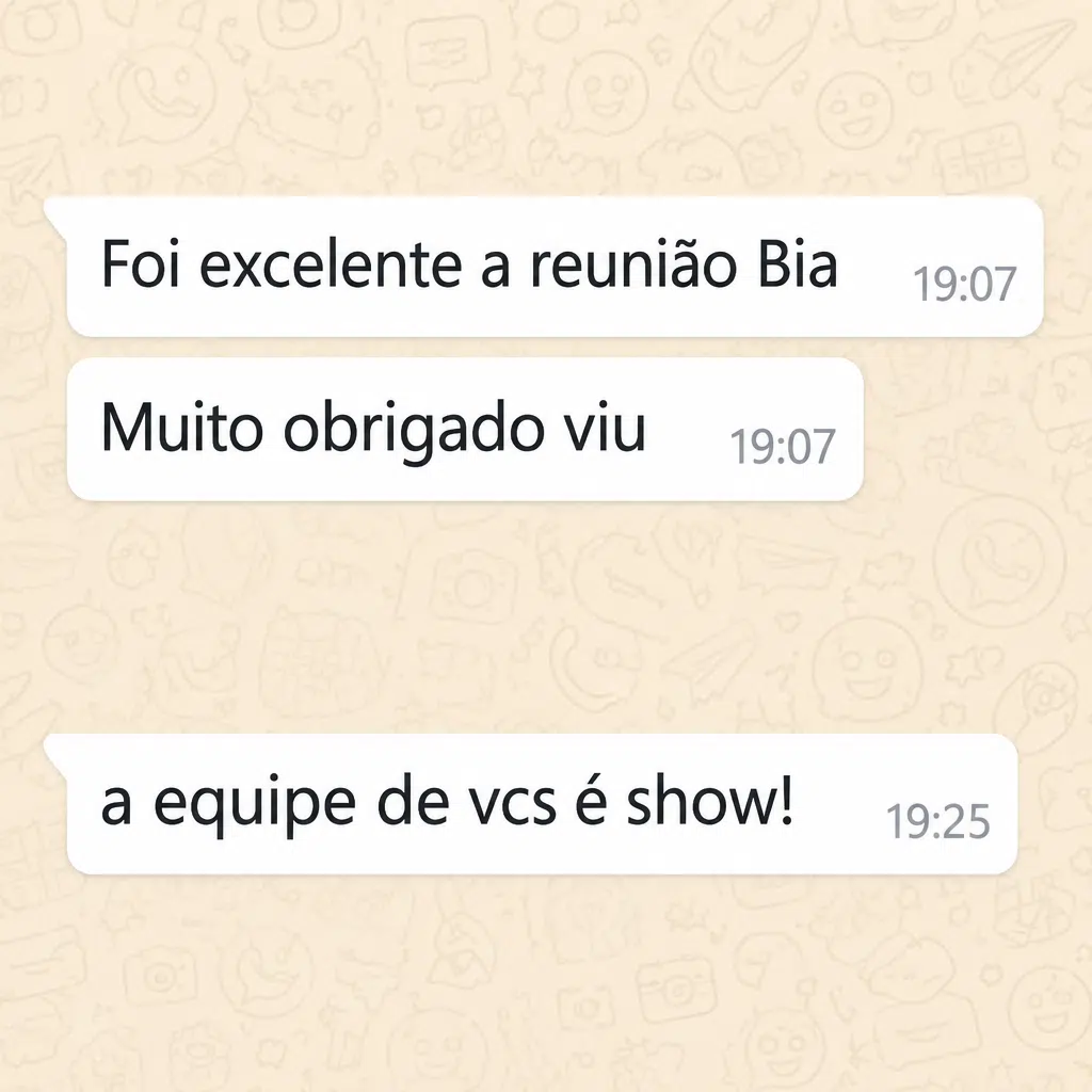 Captura de tela com elogio de cliente ao suporte e atendimento humanizado da Digital Manager Guru - [020]