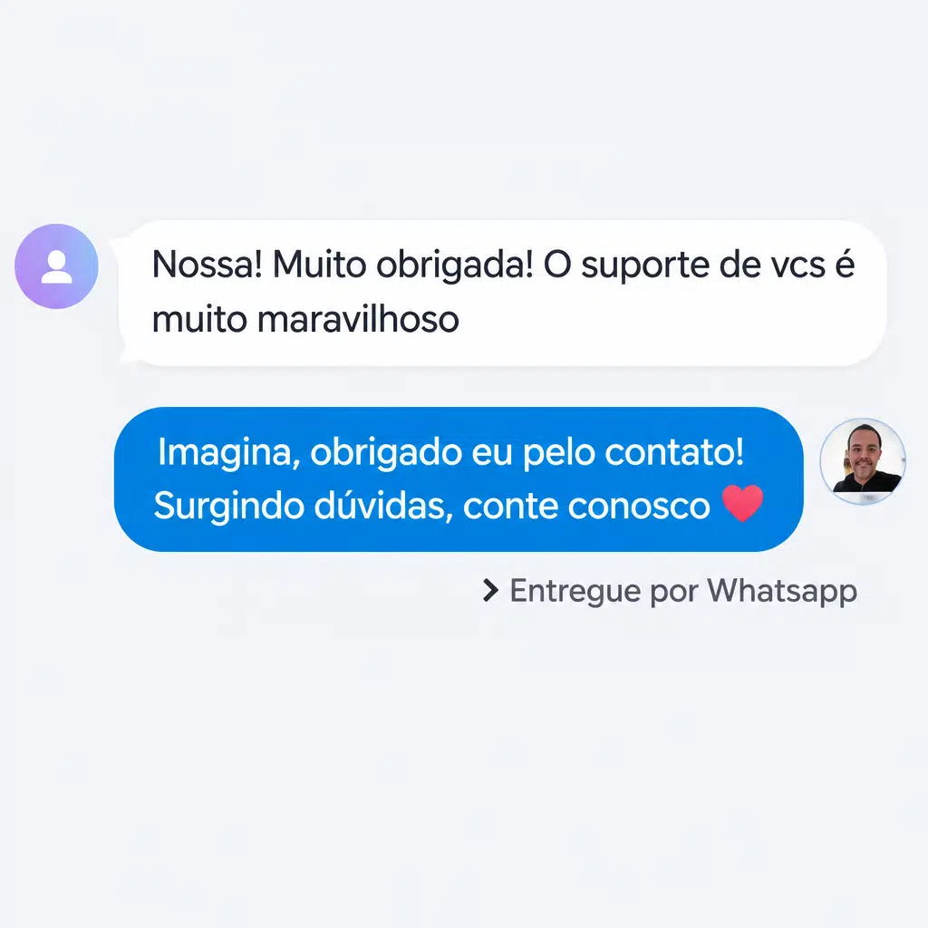 Captura de tela com elogio de cliente ao suporte e atendimento humanizado da Digital Manager Guru - [012]