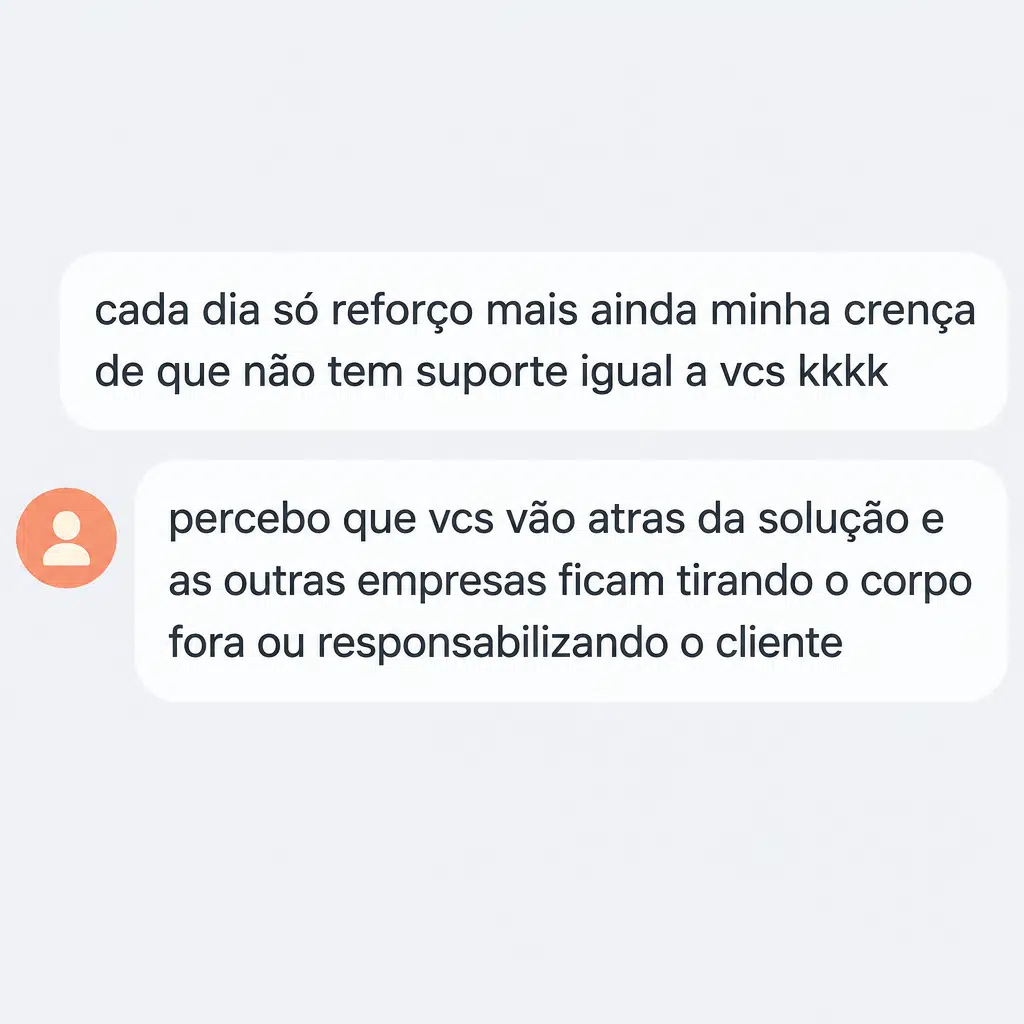 Captura de tela com elogio de cliente ao suporte e atendimento humanizado da Digital Manager Guru - [026]