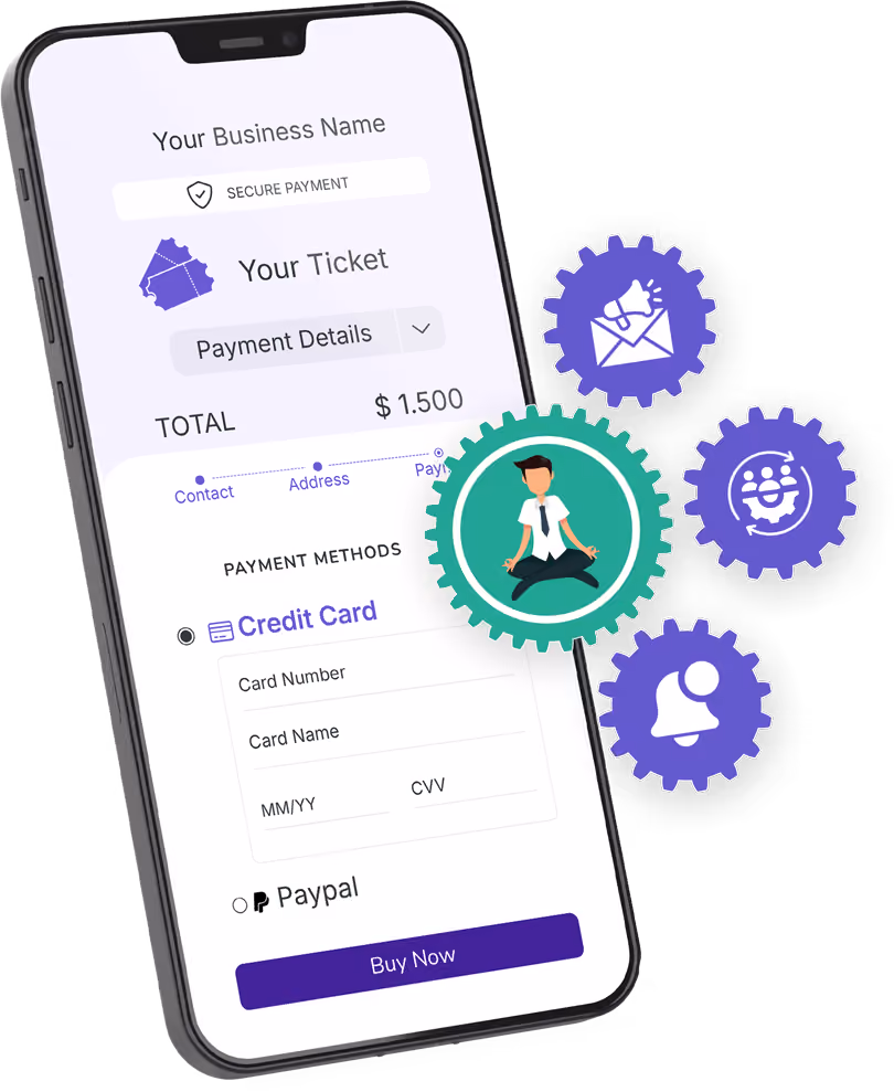 Automated e-ticketing integration workflow connecting booking systems and apps