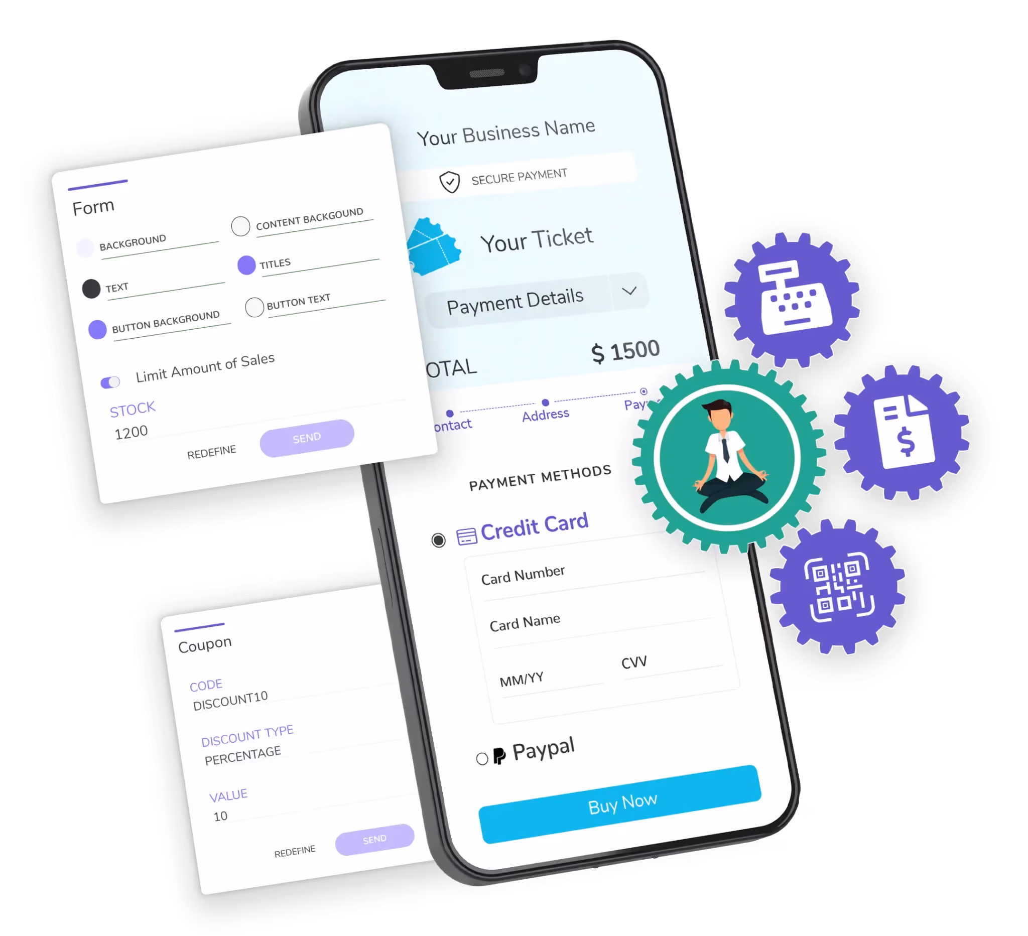 Automated e-ticket generation and digital ticket issuing interface for event organizers