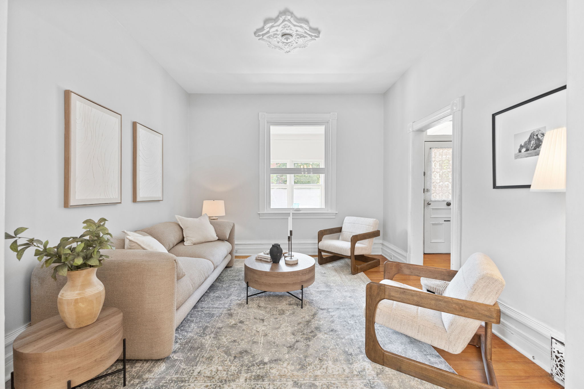 Living room in an Ottawa home with daylight through the window