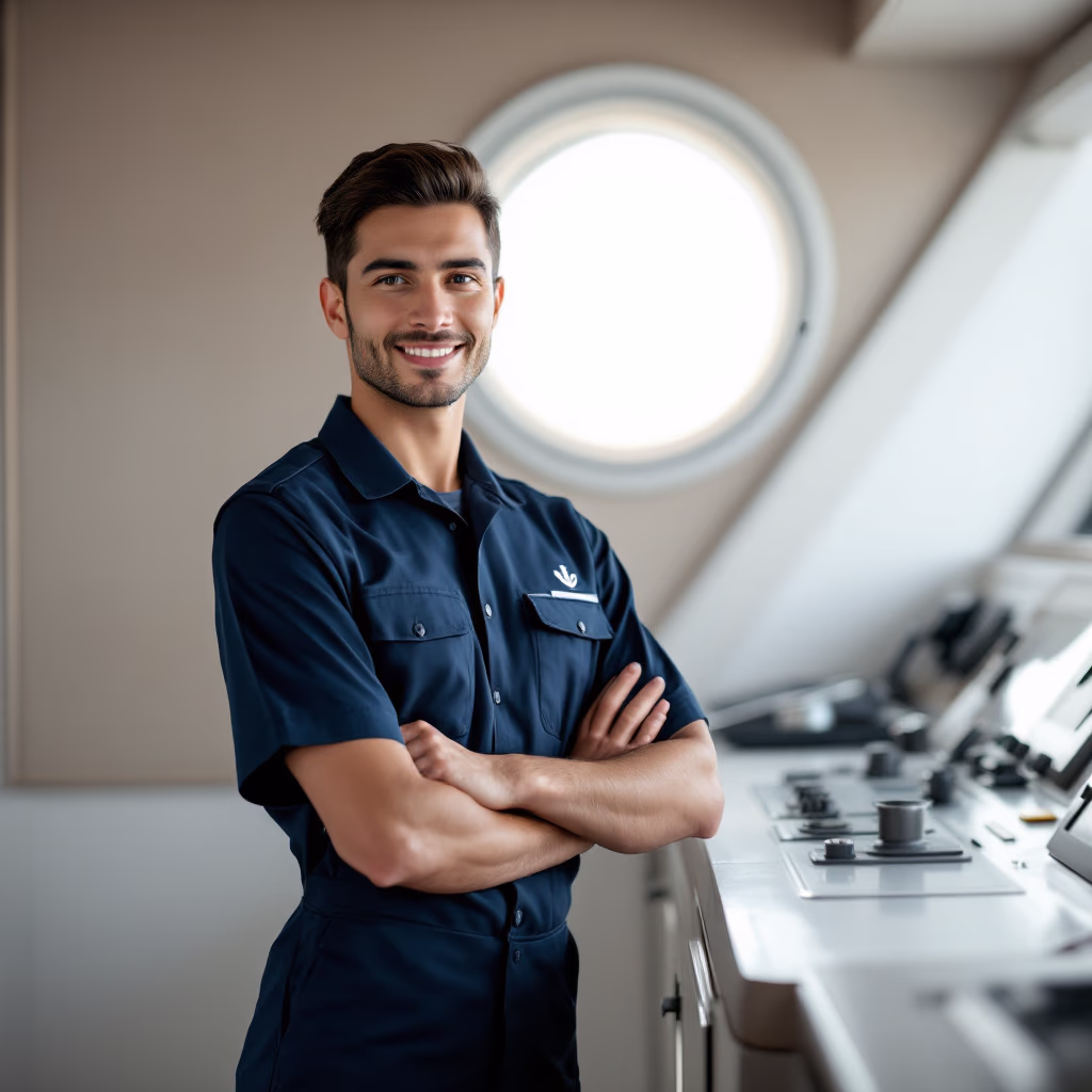 [team] image of individual team member (for a maritime service)