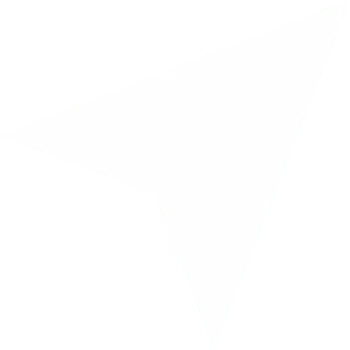 White navigation arrow cursor pointing to the upper right on transparent background.