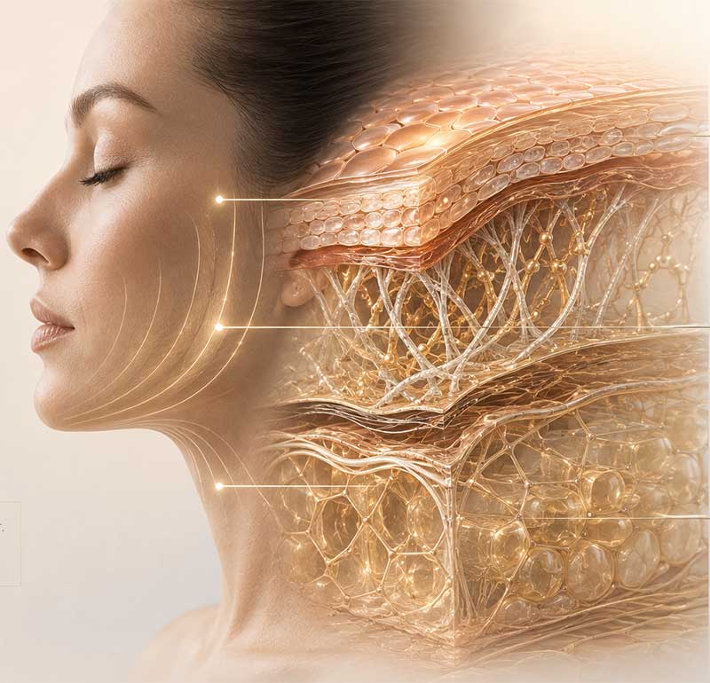 Skin layers illustration - Reverse Plus Aesthetics