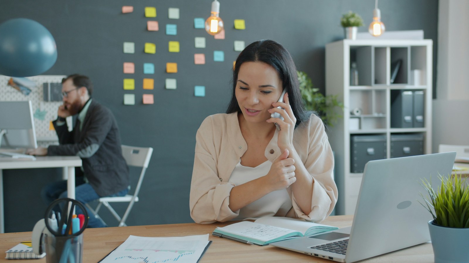 Recruiter on a call with a client